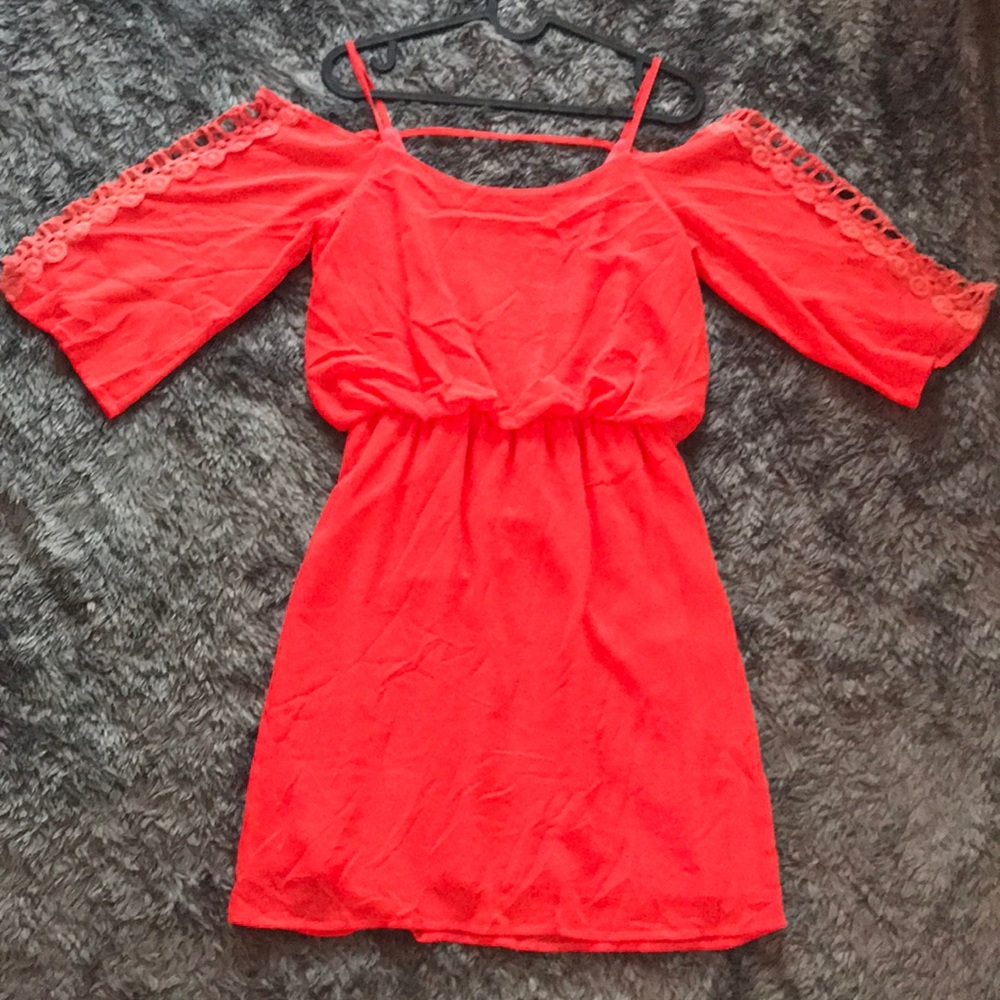 Peach color dress
